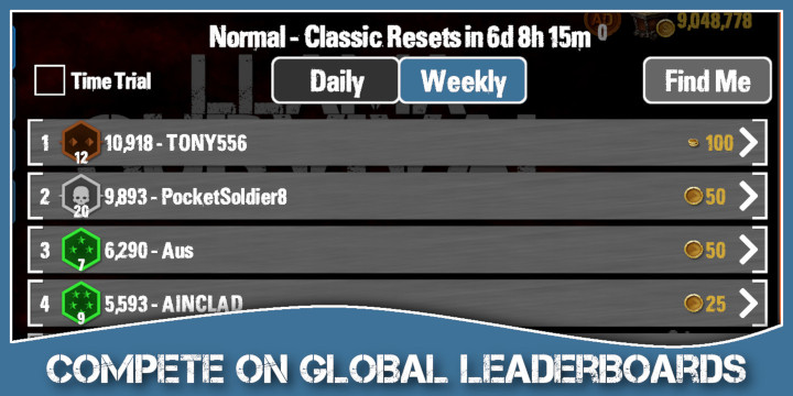 Compete on Global Leaderboards
